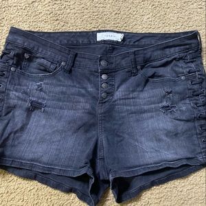 LaceUp Jean Shorts